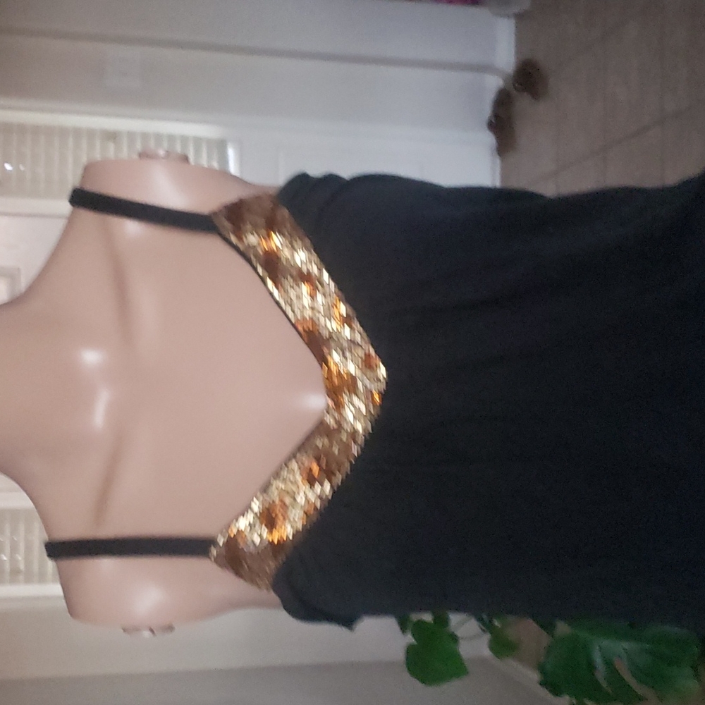 Express S Adjustable Spaghettistrap Metallic Bead… - image 2